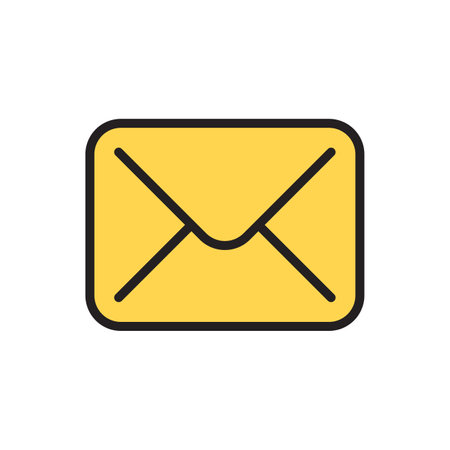 Envelope Icon Vector in White Backgroundのイラスト素材