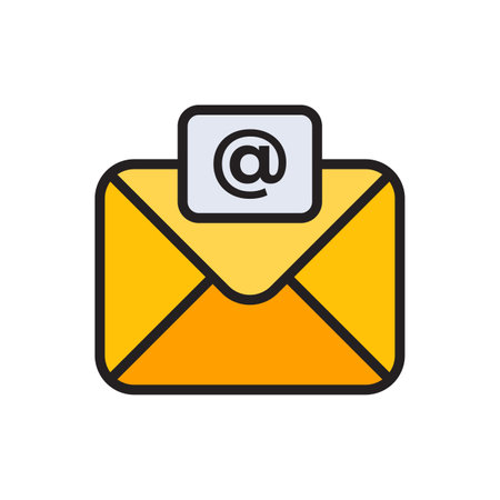 Envelope Icon Vector in White Backgroundのイラスト素材