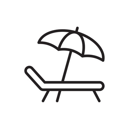 Summer Umbrella Icon Vector Illustrationのイラスト素材