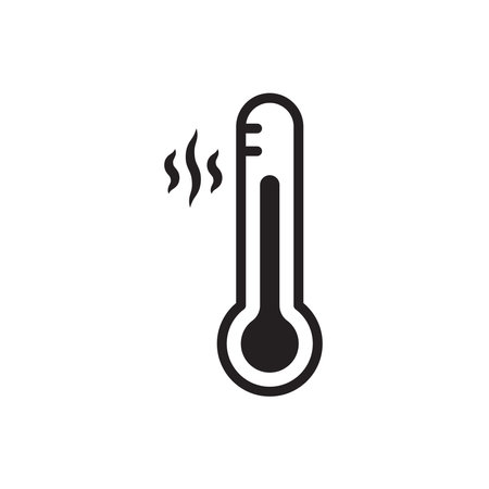 This Icon is a Thermometer Vector on White Backgroundのイラスト素材