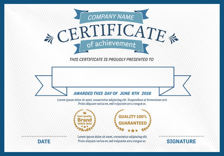 diploma certificate template vector illustrationのイラスト素材