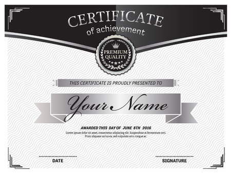 Certificate Diploma template vector illustrationのイラスト素材