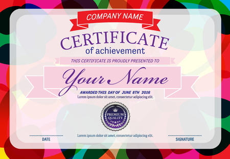 Certificate Diploma template vector illustrationのイラスト素材