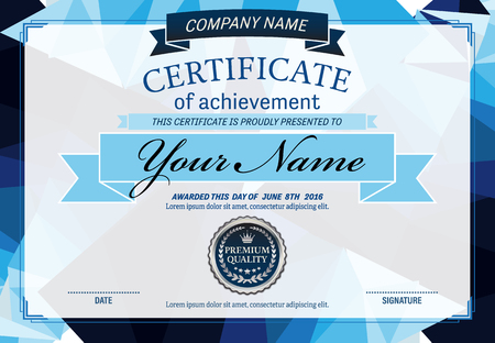 Certificate Diploma template vector illustrationのイラスト素材