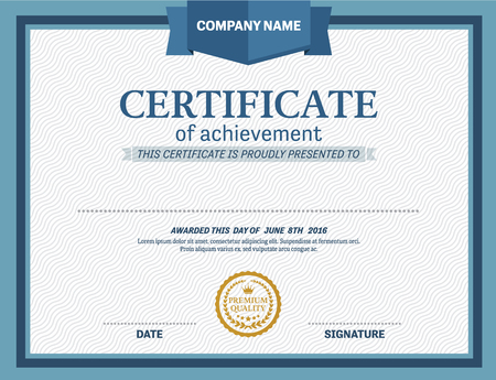 diploma certificate template vector illustrationのイラスト素材