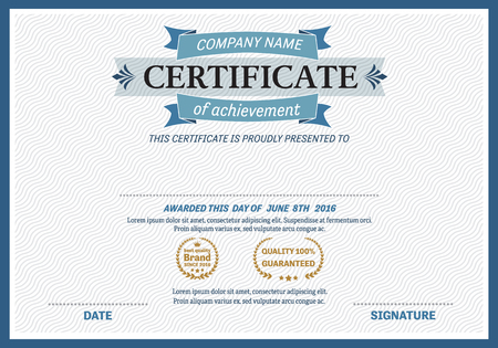 diploma certificate template vector illustrationのイラスト素材