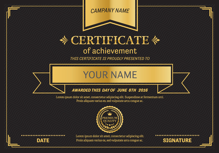 diploma certificate template vector illustrationのイラスト素材
