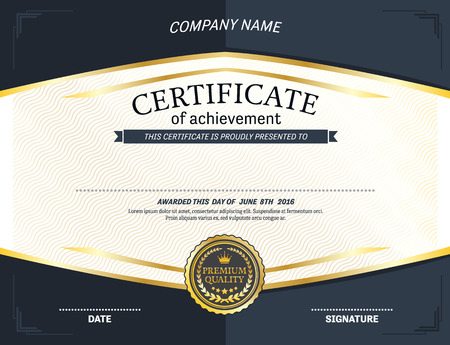diploma certificate template vector illustrationのイラスト素材