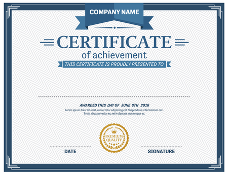diploma certificate template vector illustrationのイラスト素材