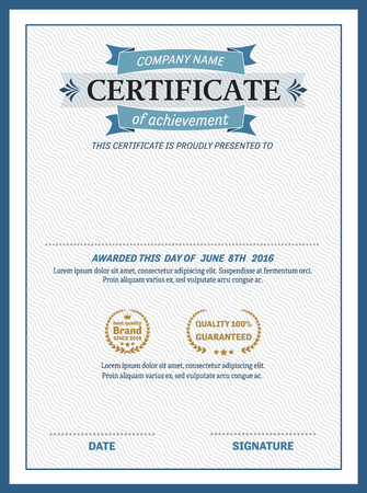diploma certificate template vector illustrationのイラスト素材