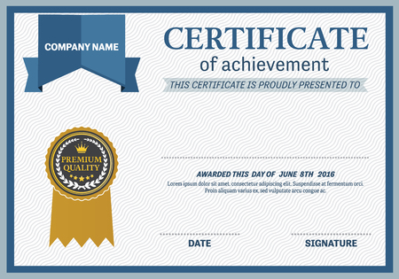 diploma certificate template vector illustrationのイラスト素材