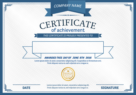 diploma certificate template vector illustrationのイラスト素材