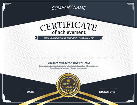 diploma certificate template vector illustrationのイラスト素材