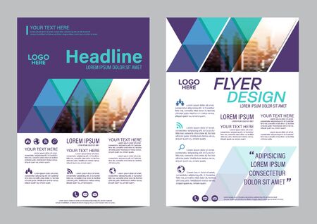 Modern Brochure Layout design template. Annual Report Flyer Leaflet cover Presentation background. illustration vector in A4 sizeのイラスト素材