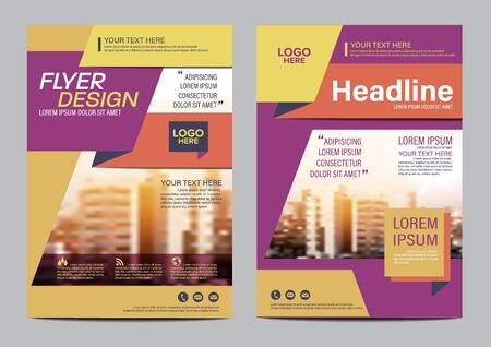 Modern Brochure Layout design template. Annual Report Flyer Leaflet cover Presentation background. illustration vector in A4 sizeのイラスト素材