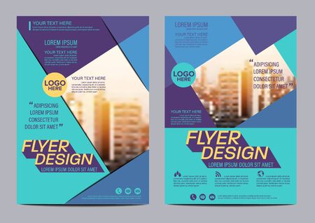 Modern Brochure Layout design template. Annual Report Flyer Leaflet cover Presentation background. illustration vector in A4 sizeのイラスト素材