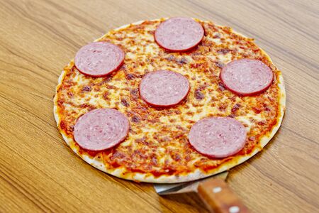 Heritage Sausage Pie Tomato Parmesan Pizza.の写真素材