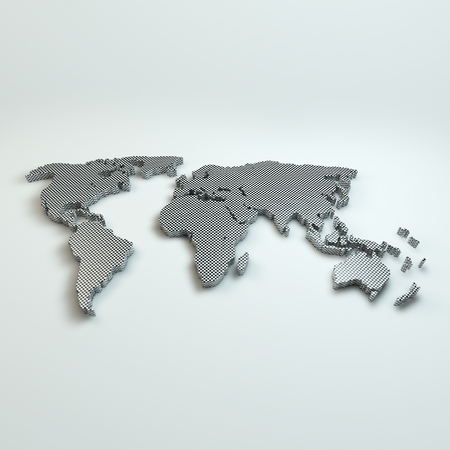 World Map on whit backgroundの写真素材