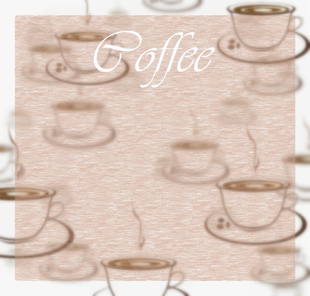 Hot coffee cups backgroundの写真素材