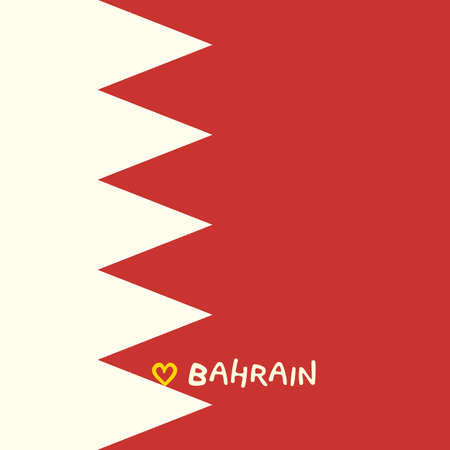 Bahrain National Flag Square Artの写真素材