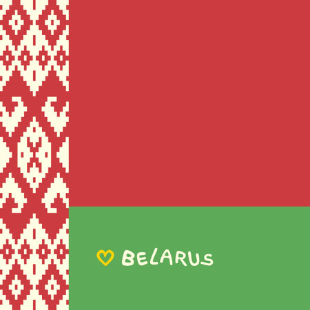 Belarus National Flag Square Artの写真素材