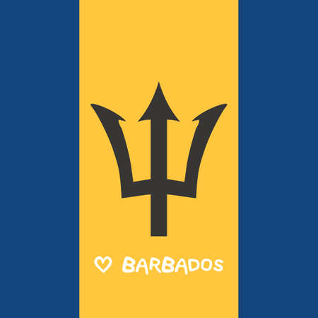 Barbados National Flag Square Artの写真素材