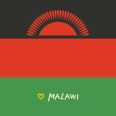 Malawi National Flag Square Artの写真素材