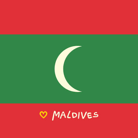 Maldives National Flag Square Artの写真素材