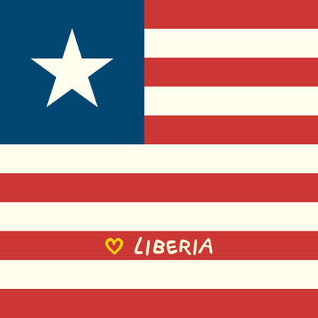 Liberia National Flag Square Artの写真素材