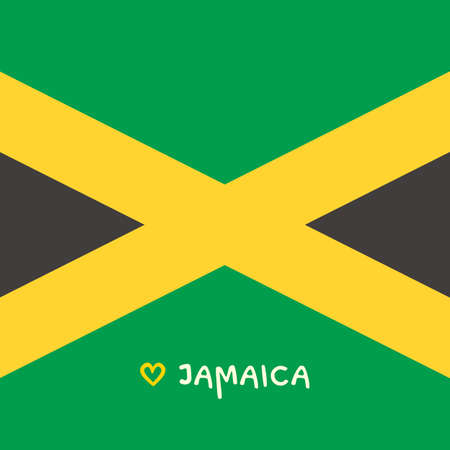 Jamaica National Flag Square Artの写真素材