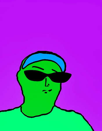 Colorful illustration of man dancing in style. Men's poses while relaxing, colorful.