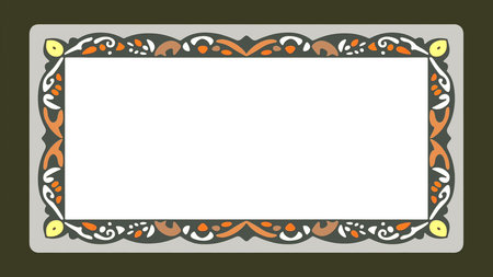 Background with border and frame for design, batik design, traditional design, template cover, insert picture or text With Copy Spaceの素材