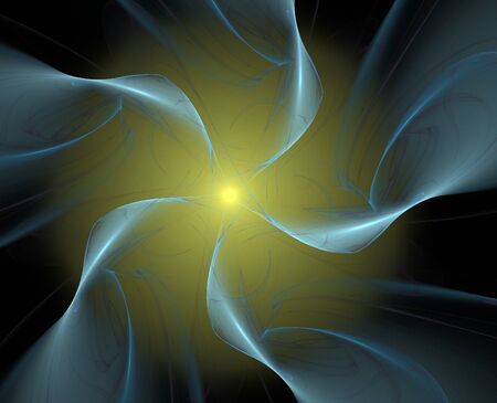 Twisted pentagonal star on a dark backgroundの写真素材