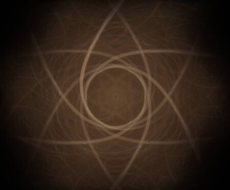 Abstract fractal hexagon on a dark backgroundの写真素材