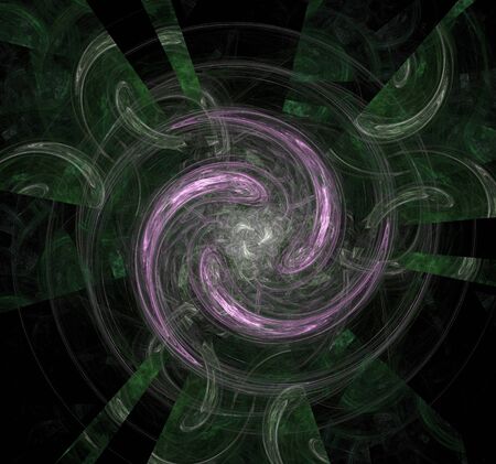 Abstract fractal on a dark backgroundの写真素材