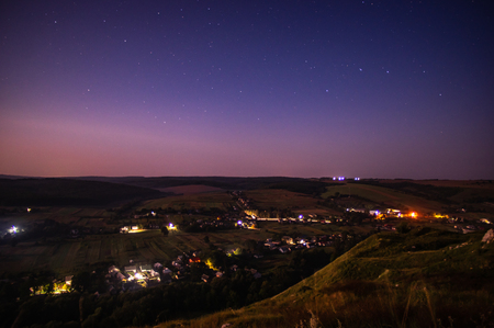 Night in the Ukrainian villageの写真素材