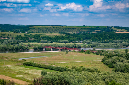 Bank of the Dniester River in summerの写真素材