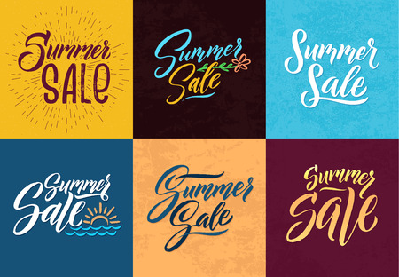 Summer sale Hand written wordsのイラスト素材