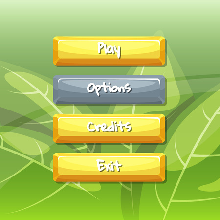 Vector cartoon buttonsのイラスト素材