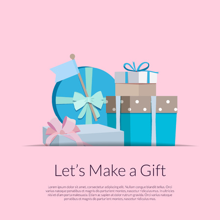 Vector gift boxes or packages pileのイラスト素材