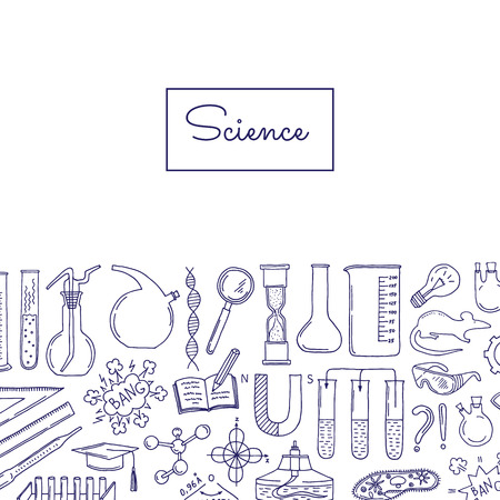 Vector science or chemistry elements backgroundのイラスト素材