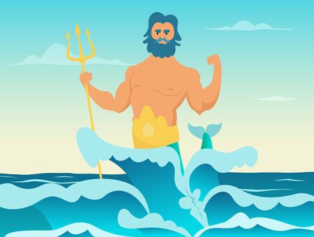 Poseidon Greek god of the seaの写真素材