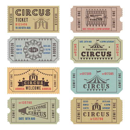Design template of circus ticketsのイラスト素材