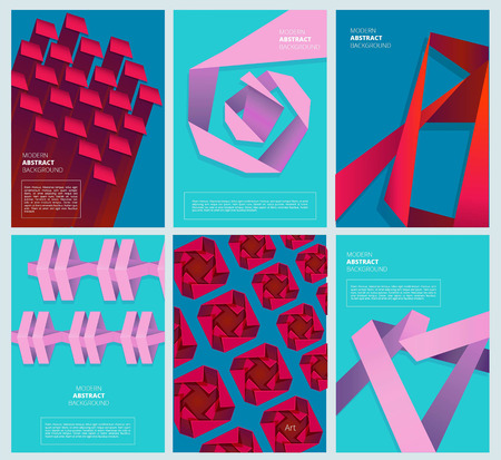 Abstract colored covers. Geometry modern shapes simple colored abstract business design vector template. Illustration of banner geometry, business flyer patternのイラスト素材