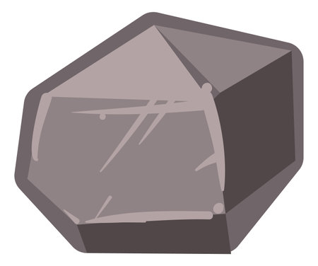 Stone in cartoon style. 3d boulder. Natural gravelのイラスト素材
