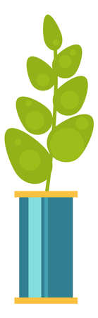 Plant in pot. Green decoration for home and streetのイラスト素材