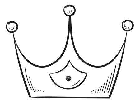 Crown icon. Cute fairytale tiara. Royal power emblemのイラスト素材