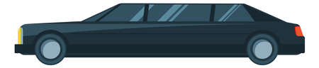 Black limo icon. Luxury limousine car. Wealth symbolのイラスト素材