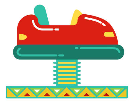 Kid ride icon. Funny child amusement park symbolのイラスト素材