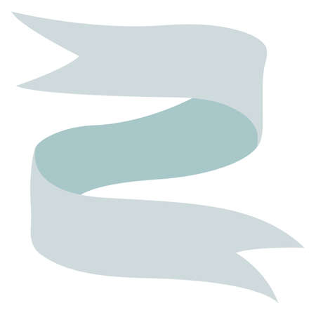 Ribbon flag banner. Blue decorative card elementのイラスト素材